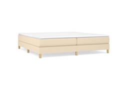 Cama com Molas/colchão 200x200 Cm Tecido Cor Creme MAISON EXCLUSIVE