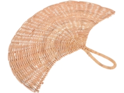 Exceart Leque Decorativo De Parede Em Rattan, Pingente Nórdico Trançado À Mão, Sem Rebarbas, Para Hotel Ou