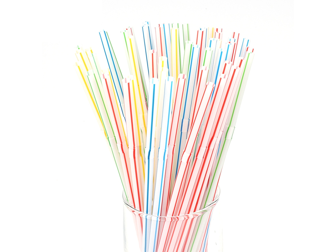 Canudos Plásticos Flexíveis LAXISCREED 100 Unidades