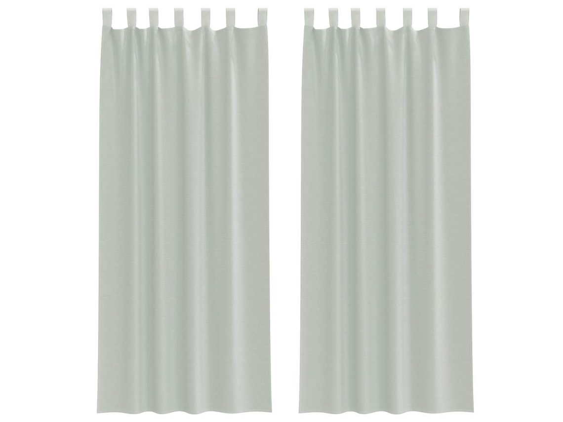 Voile Curtain, Voile Curtains Vidaxl Cinzeto Tecido (140 X 260 Cm)