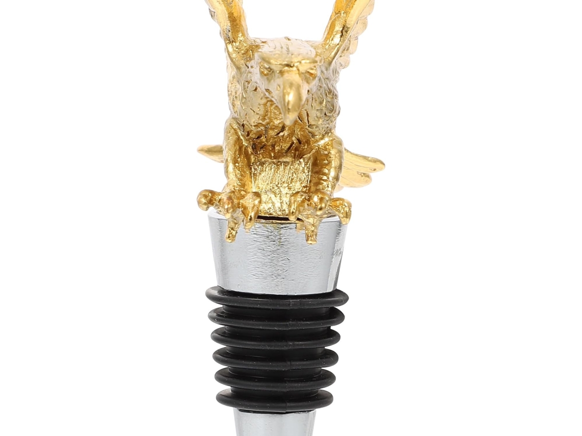 Rolha De Vinho Decorativa Em Forma De Águia, Em Liga De Zinco Banhada A Ouro.