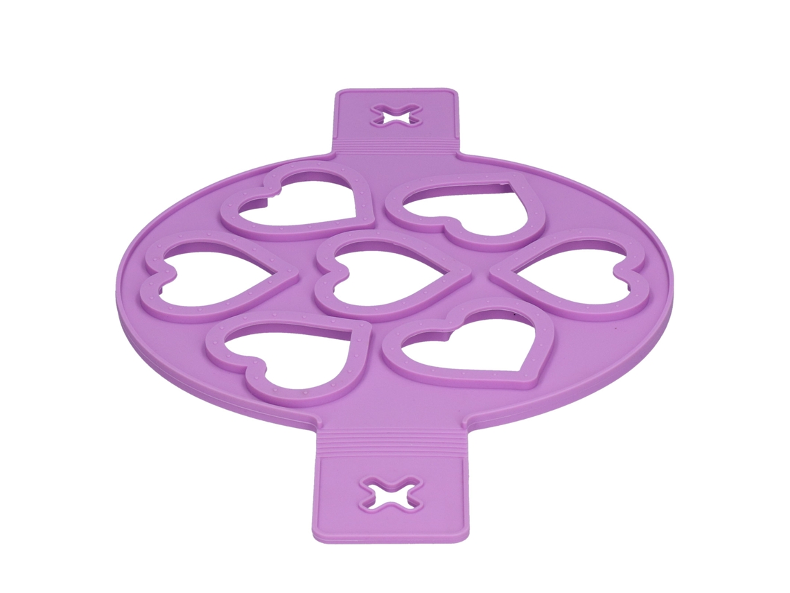 Primerox molde de Silicone Reutilizável de Coração para Panqueca e Ovo Frito Brinquedo de Cozinha
