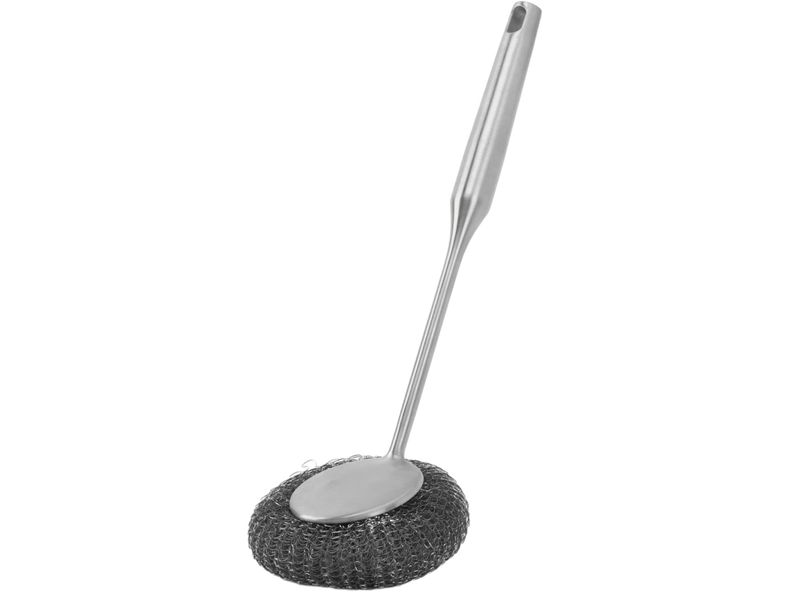 Esponja De Aço Para Cozinha, Com Cabo Longo, Para Panelas, Aço