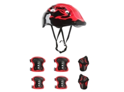 Conjunto 7 Peças Proteção Infantil Capacete Joelho Cotovelo Ciclismo Skate Bicicleta