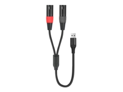 Cabo De Áudio Usb Para Xlr (usb A Duplo Macho (100 Cm))