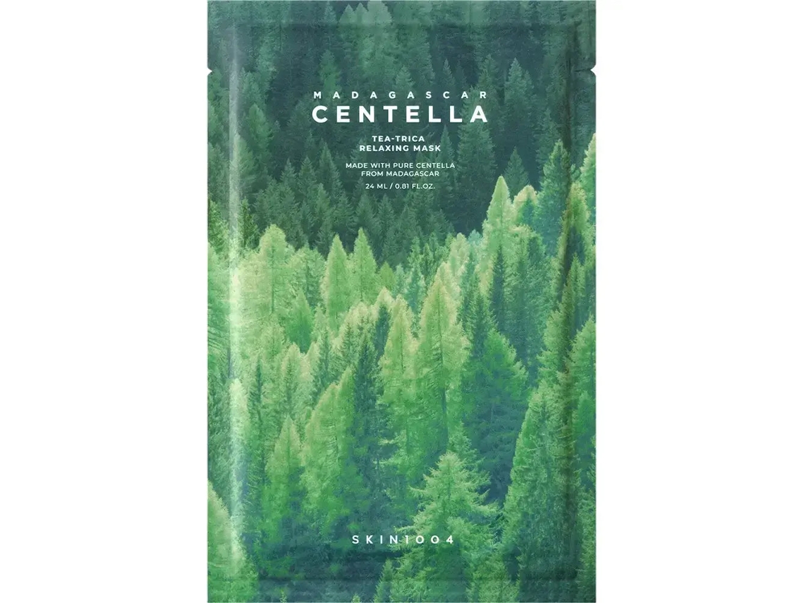 Skin1004 Madagascar Centella Tea-trica Relaxing Mask, Máscara Facial Calmante Para Pele Oleosa E Sensível.