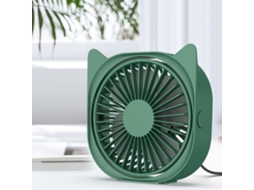 Ventilador Mini Usb Recarregável Silencioso Verde