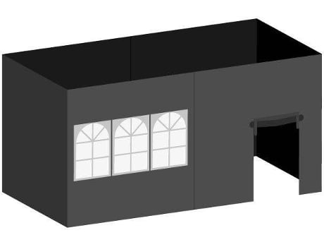 Pack 4 Toldos Laterais para Tendas PRESENTES MIGUEL  4L1V1P (3x6 m - Preto)