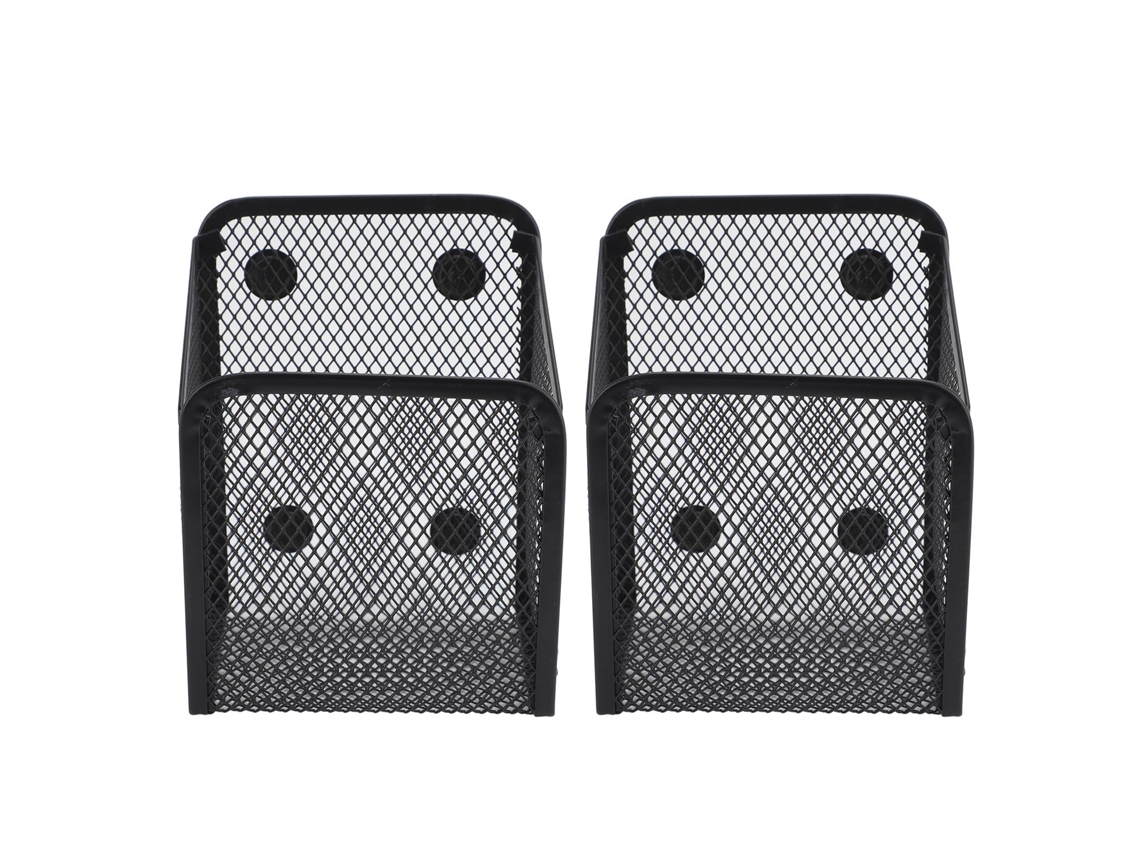 Porta Lápices Magnético Malla Metálica Organizador Escolar 2pcs Nevera Pizarra Blanca