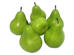 Nova Line 6 Pears Falsas de Espuma Ecológica Decorativa para Casa Loja Supermercado Restaurante Verde