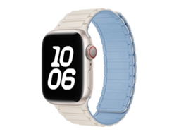 Pulseira Halinuia silicone para Apple Watch, design esportivo, preto azul, 38-42mm