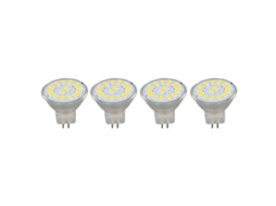 4pcs Lâmpada Led Mr11 5w 500lm spot light base duplo pino branco quente 15led | S/MARCA
