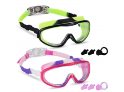 Óculos de Natação de Verão, Coloridos, Antiembaçante, Sem Lentes, Armação Ampla AQUAFORGE