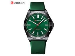 Relógio Esportivo Masculino com Pulseira de Borracha, Mostrador Grande, Relógio de Quartzo. MDUG (verde Escuro)