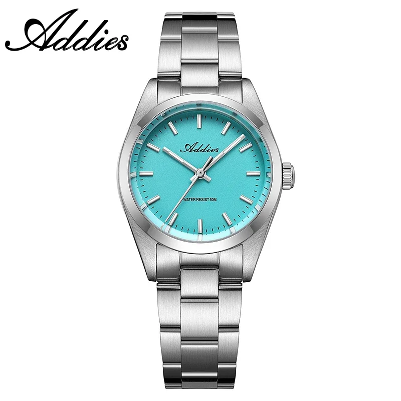 Relógio Feminino Business Com Cristal De Safira, Movimento De Quartzo, Resistente À Água Até 50 Metros E Luminoso (azul Celeste).