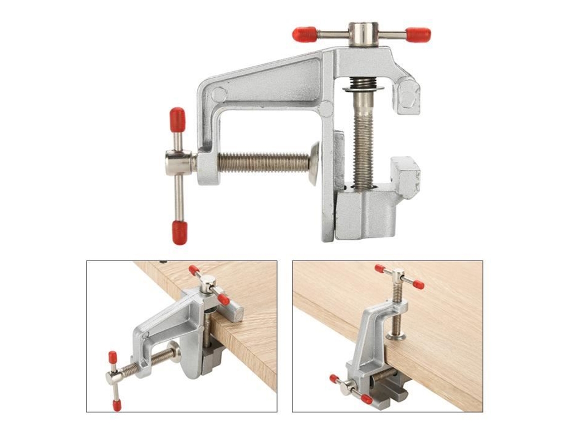 Tbest hobby torno mini torno liga de alumínio hobby mesa artesanato jóias braçadeira vice ferramenta reparo com S/MARCA
