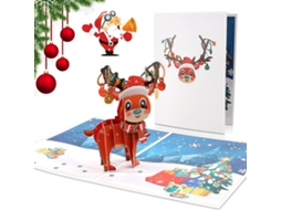 X Cartões De Natal Tridimensionais 3d, Cartões De Natal Com Envelopes, M Aquaforge