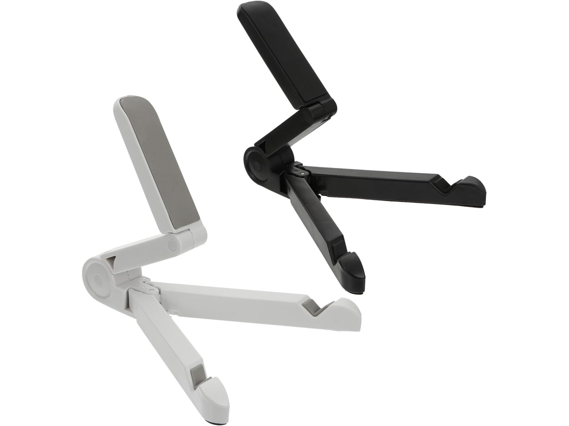 Suporte Ajustável, Dobrável, Resistente E Leve Em Abs Para Celular E Tablet, 2 Unidades.