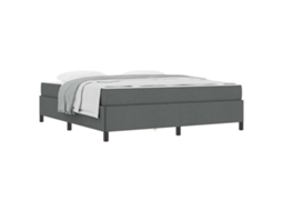 Conjunto 1 Cama Box Vidaxl Cinzento Tecido (180 X 200 Cm)