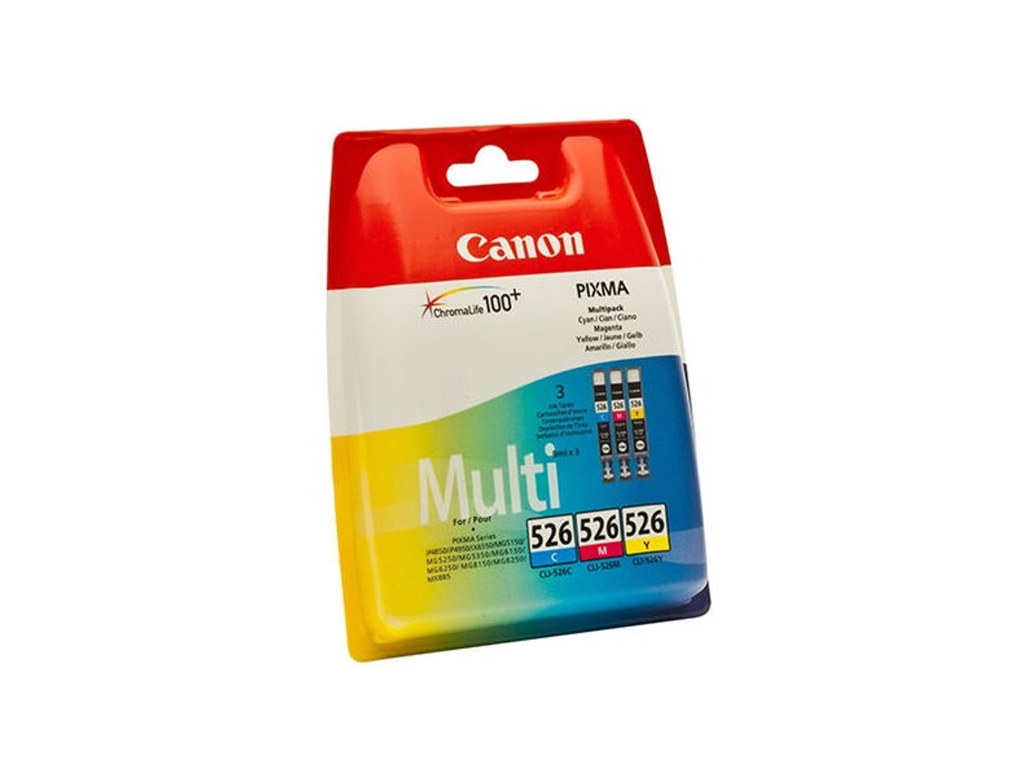 PACK 3 Tinteiros CANON CLI-526 Tricolor (4541B012)