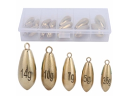 Pesca Externa 16pcs Chumbos de Cobre Peso Acessório