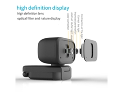 Ronjoe - Webcam Full HD 1080p USB com Microfone Giratório para Computador de Mesa