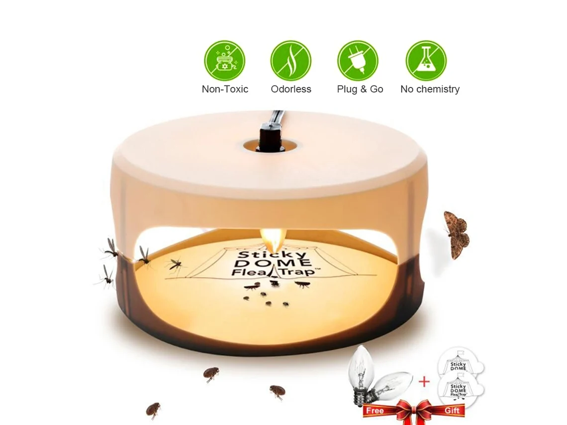 Primerox lâmpada Elétrica para Capturar Pulgas e Insetos Não Tóxica Adesiva para Casa