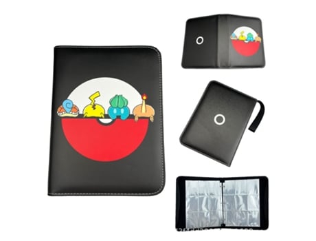 Álbum Pokémon Tcg V Reel Em Couro Pu Com Zíper | 900 Cartas | Hlx 185