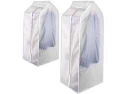 2 Unidades (60×30×110 Cm, Branco) Capa Protetora De Tecido Transparente