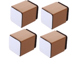 4 Almofadas Elevadoras Quadradas Para Móveis 40x52 (mm) Marrom, Tapetes Para Pés De Móveis