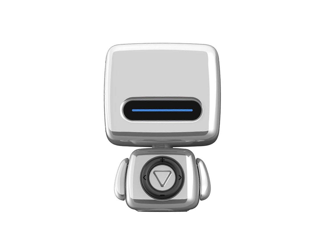 Mini Fofo Robô Portátil Bluetooth Caixa De Som Cinza