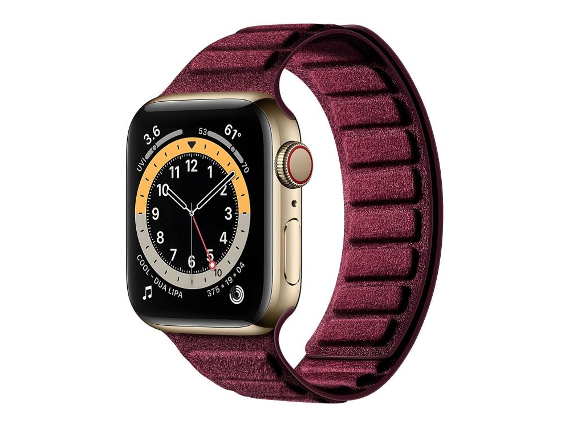 Bracelete Apple Watch Camurça Imanação Quadrada Fecho Magnético XIAOMOYU