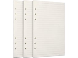 2026 papel Recargable A5, 100 Gsm, 6 Huecos, Hoja Suelta para Carpeta, 3 Paquetes