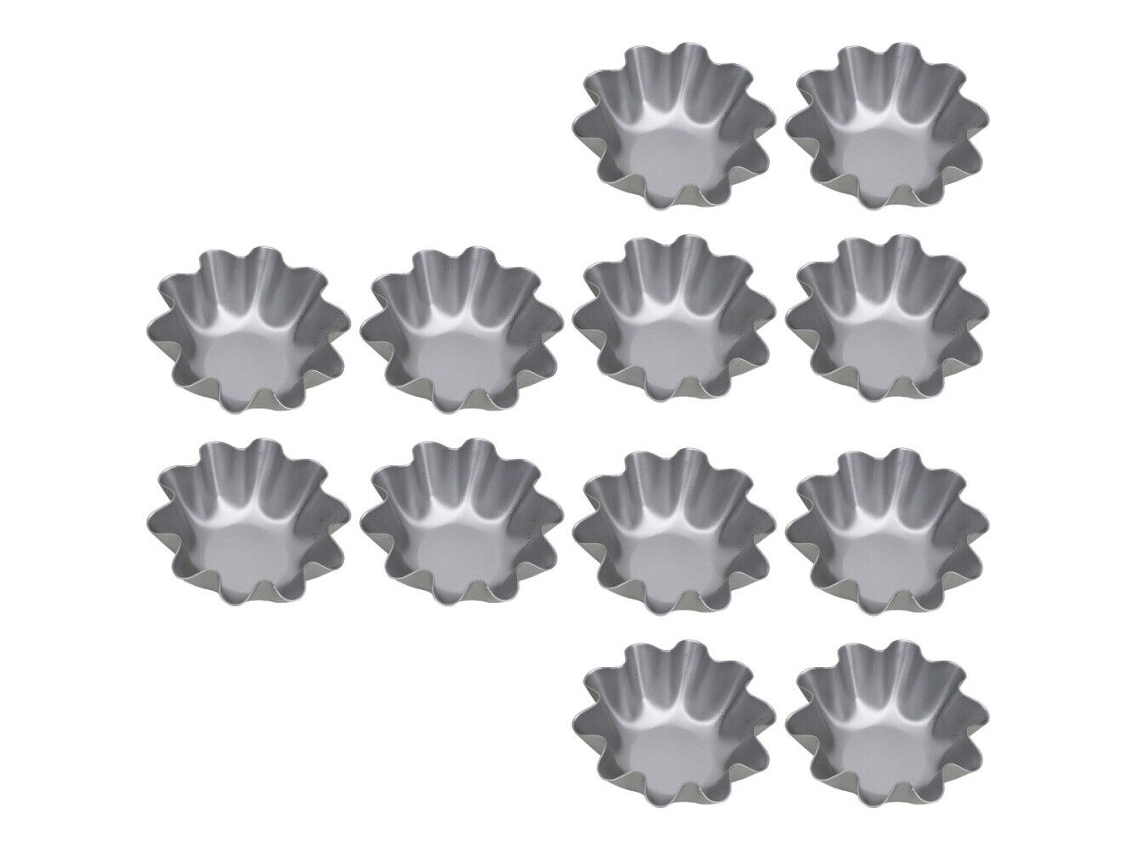 12 Peças De Bandeja De Papel Alumínio Para Tortas, Formas Para Tortas De Ovos, Bolos E Confeitaria Zeuxo