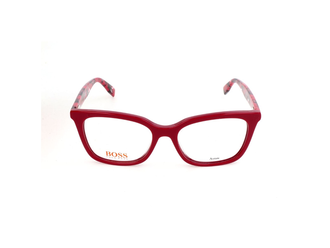 Armação de óculos feminina Hugo Boss Bo-0313-8a4 (vermelha - acetato - Ø 52 mm)