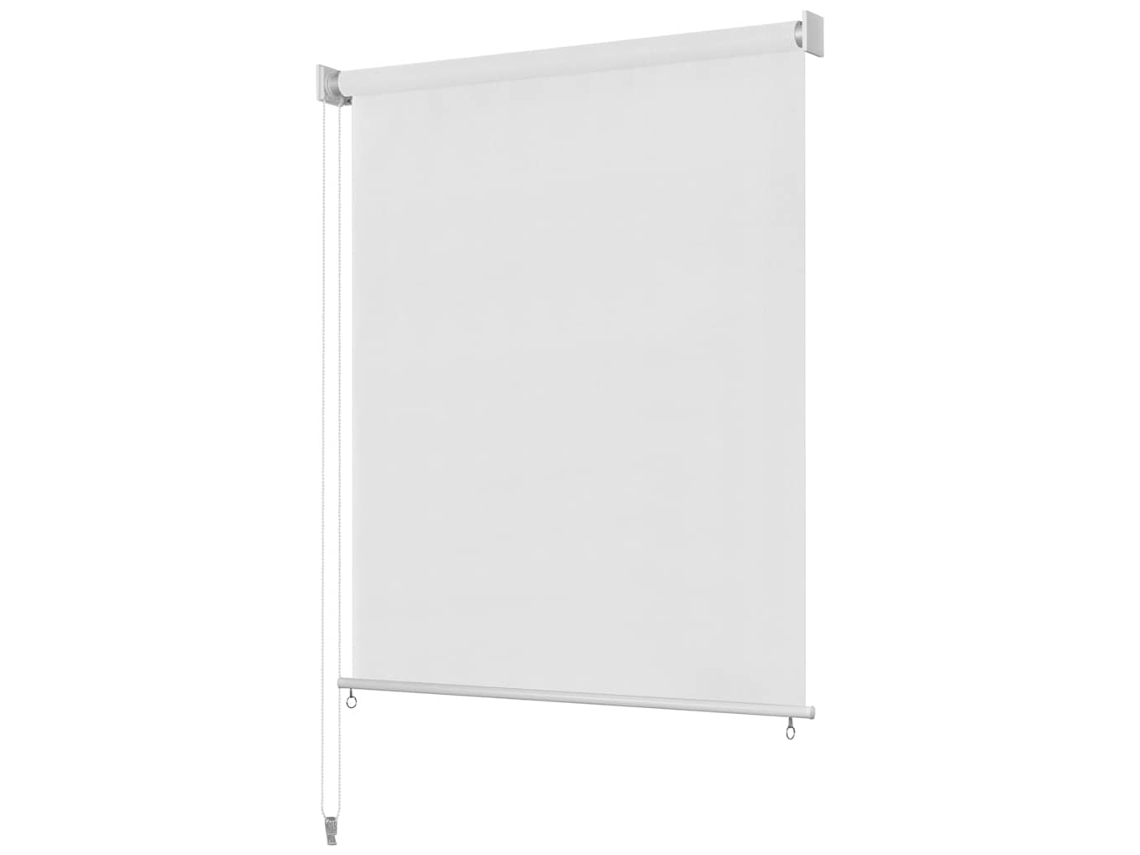 Vidaxl Estore De Rolo Para Exterior 125 (l) X 230 (a) Cm Branco