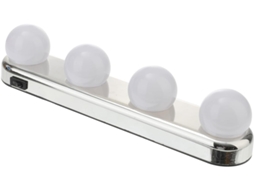 Luminária De Maquiagem Com Ventosa E 4 Lâmpadas Led, Sem Necessidade De Furar, Luz Portátil Em Abs Para