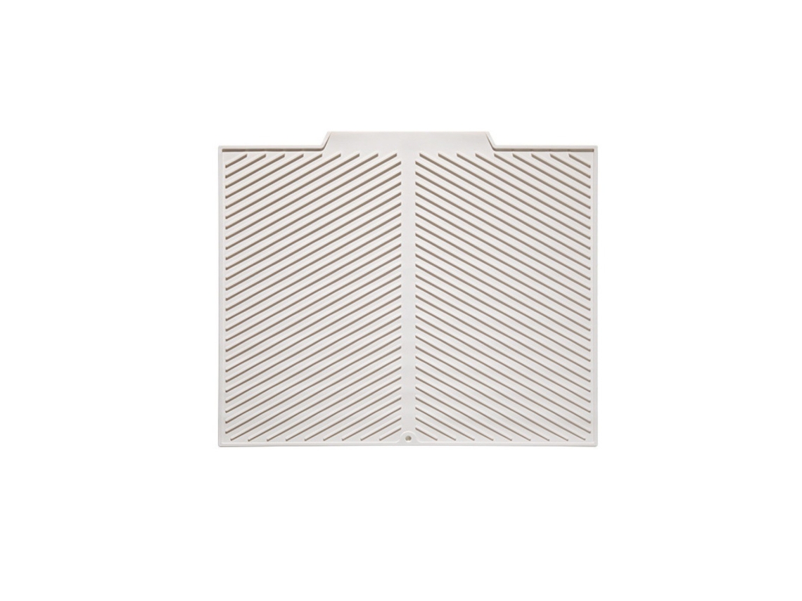 Tapete De Bancada Silicone, Bege Grande, Resistente Ao Calor, Secagem Drenagem Antiderrapante Para Cozinha