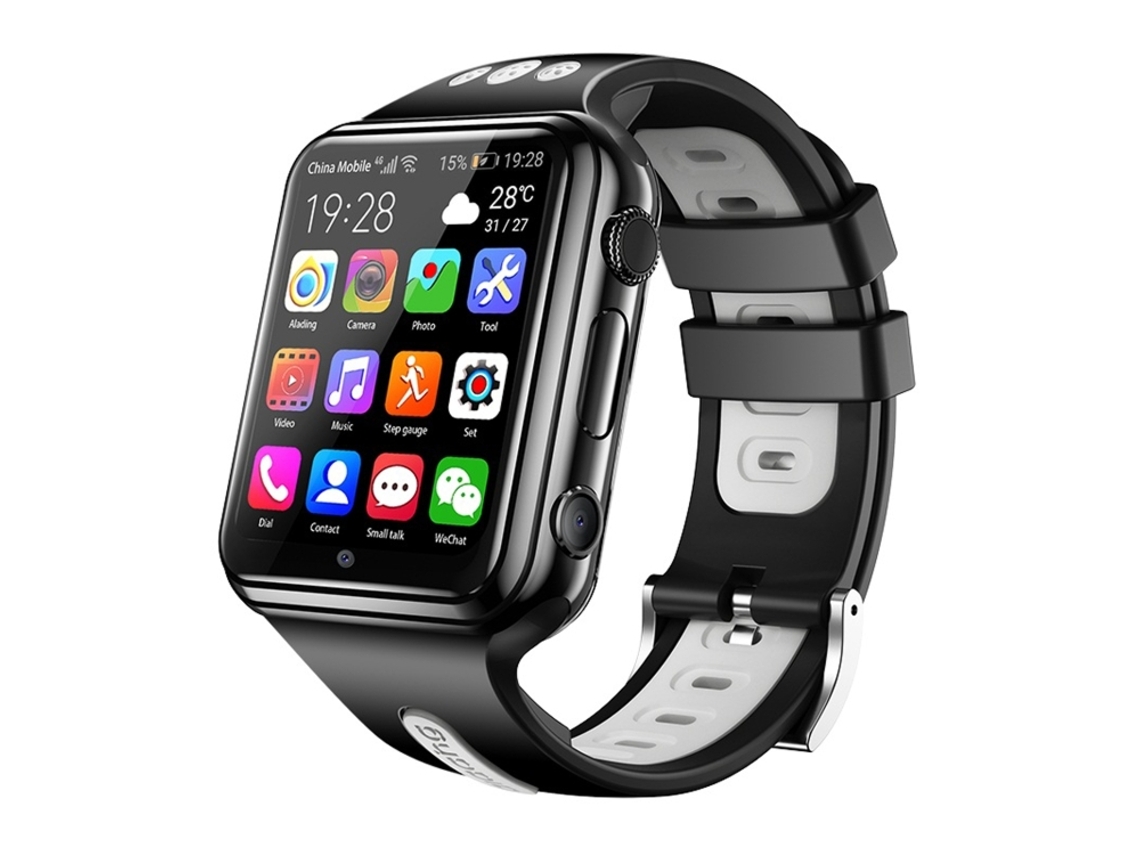 Smartwatch Com Tela Totalmente Laminada De 1,54 Polegadas, Câmera Dupla, 1 Gb De Ram + 16 Gb De Armazenamento (preto/cinza)