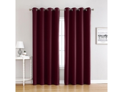 Cortinas Blackout Para Ambientes - Cortinas Duplas Isolamento Térmico Para Janelas Residenciais / Tecido Sólido Frente Pesada, Pacote Com 2 Unidades