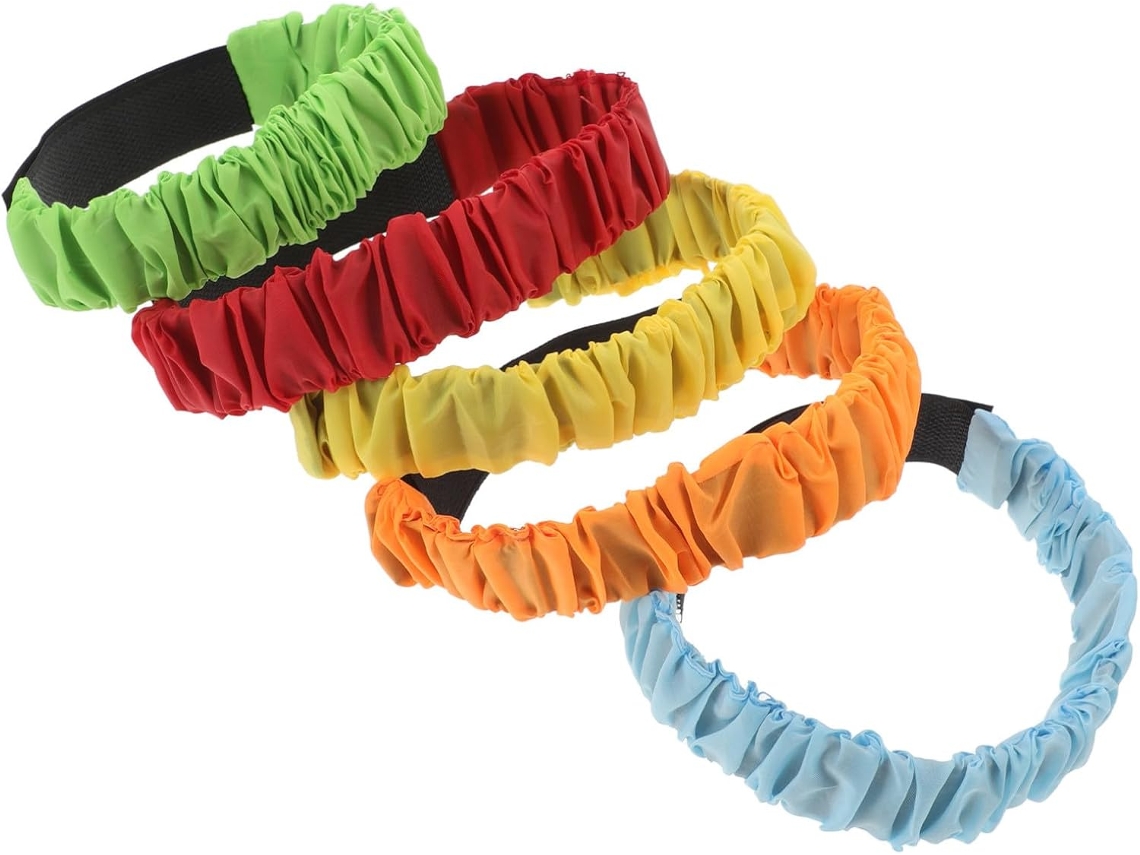 Conjunto De 5 Faixas Elásticas Para Corrida Três Pernas, Ideais Brincadeiras Ao Ar Livre, Meninos, Meninas E