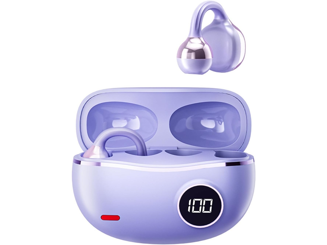 Fones De Ouvido Bluetooth Com Microfone E Bateria De Longa Duração, Roxo.