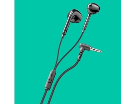 Auriculares Cellularline Cuffia Microfono Capsula PLOOS Preto
