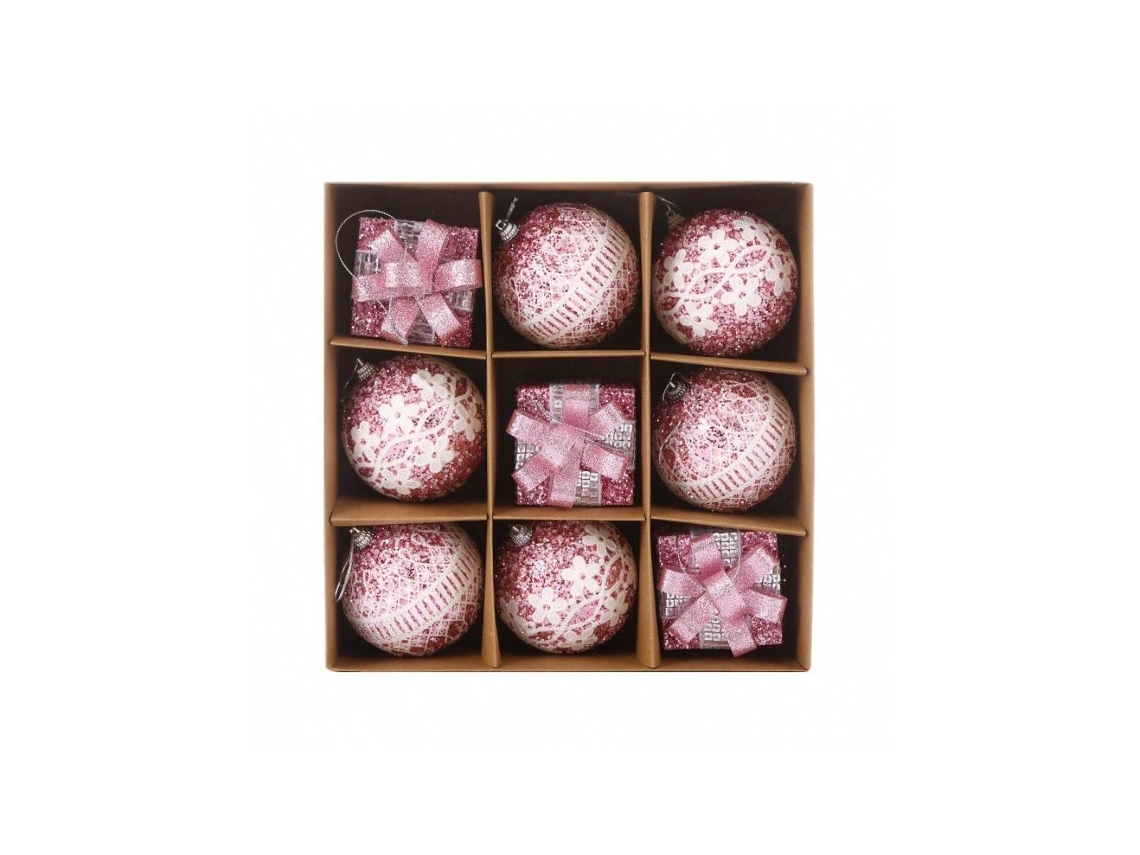 Pingente De Árvore De Natal Irregular De Natal, Rosa Claro Igvtrade