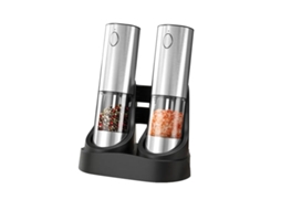 Moedor Elétrico De Sal E Pimenta, Recarregável Via Usb, Grossura Ajustável, Capacidade De 95 Ml, Preto Aquaforge