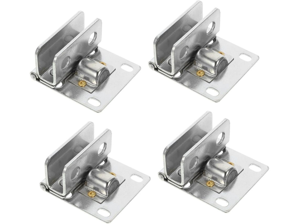Dobradiça De Aço Inoxidável Para Porta Vidro, 4 Peças, Cor Prata,