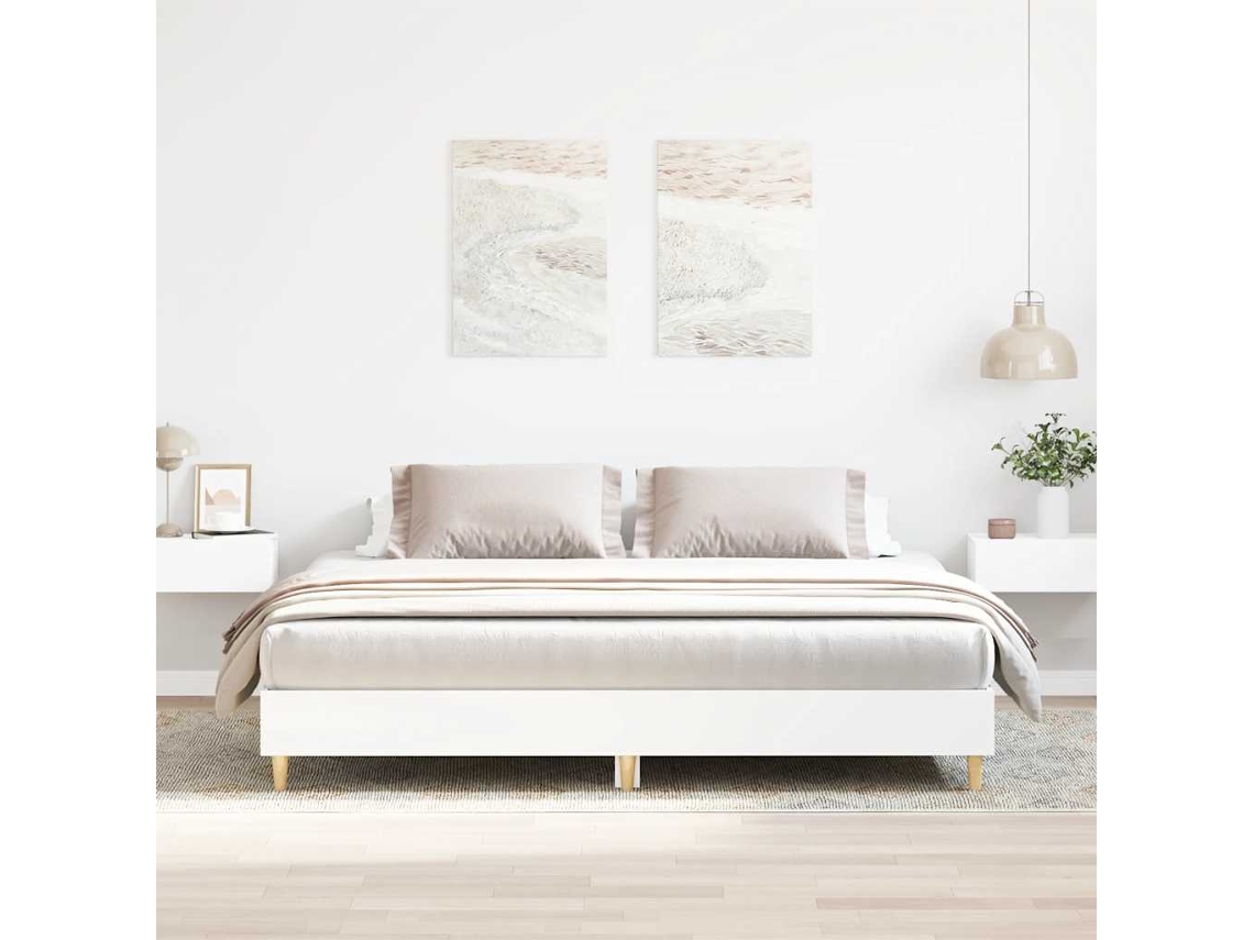 Vidaxl Estrutura De Cama Sem Colchão 200x200 Cm Branco