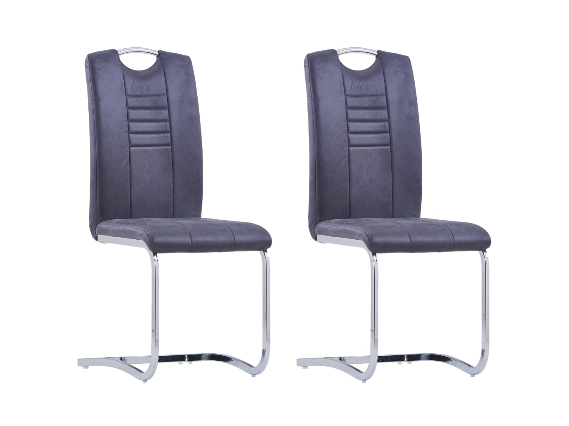 Dining Chair, Dining Chairs Vidaxl Cinzeto Couro Artificial (n/a)