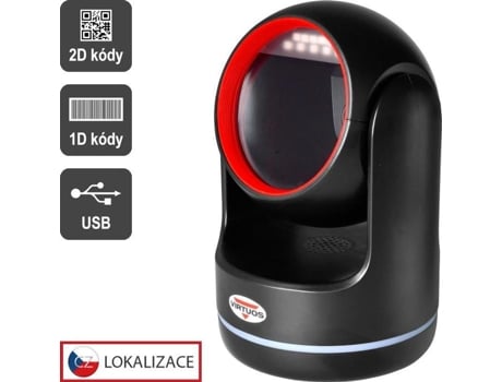 Leitor Ccd 2d Virtuos Ht 861a, Estacionário, Usb, Red (emulação De Keyboard/rs 232)