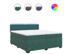 Box Spring Bed, Box Spring Beds Vidaxl Verde Veludo (200 X 200 Cm)